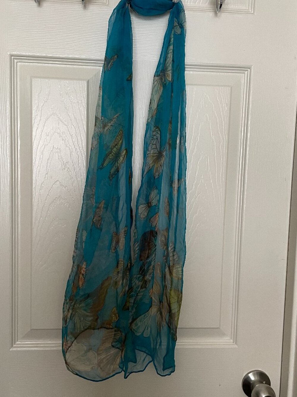 Butterfly Print Lightweight Scarf